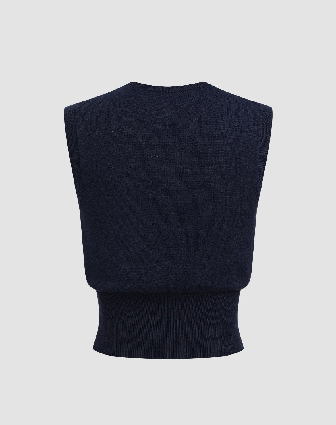 Knit Round Neckline Button Up Tank Top