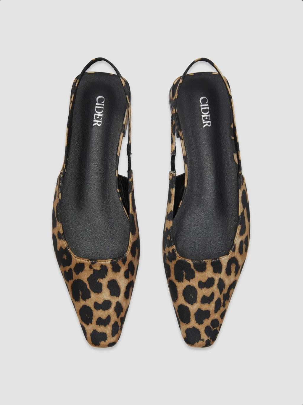 Flats à imprimés léopard slingback