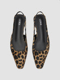 Flats à imprimés léopard slingback