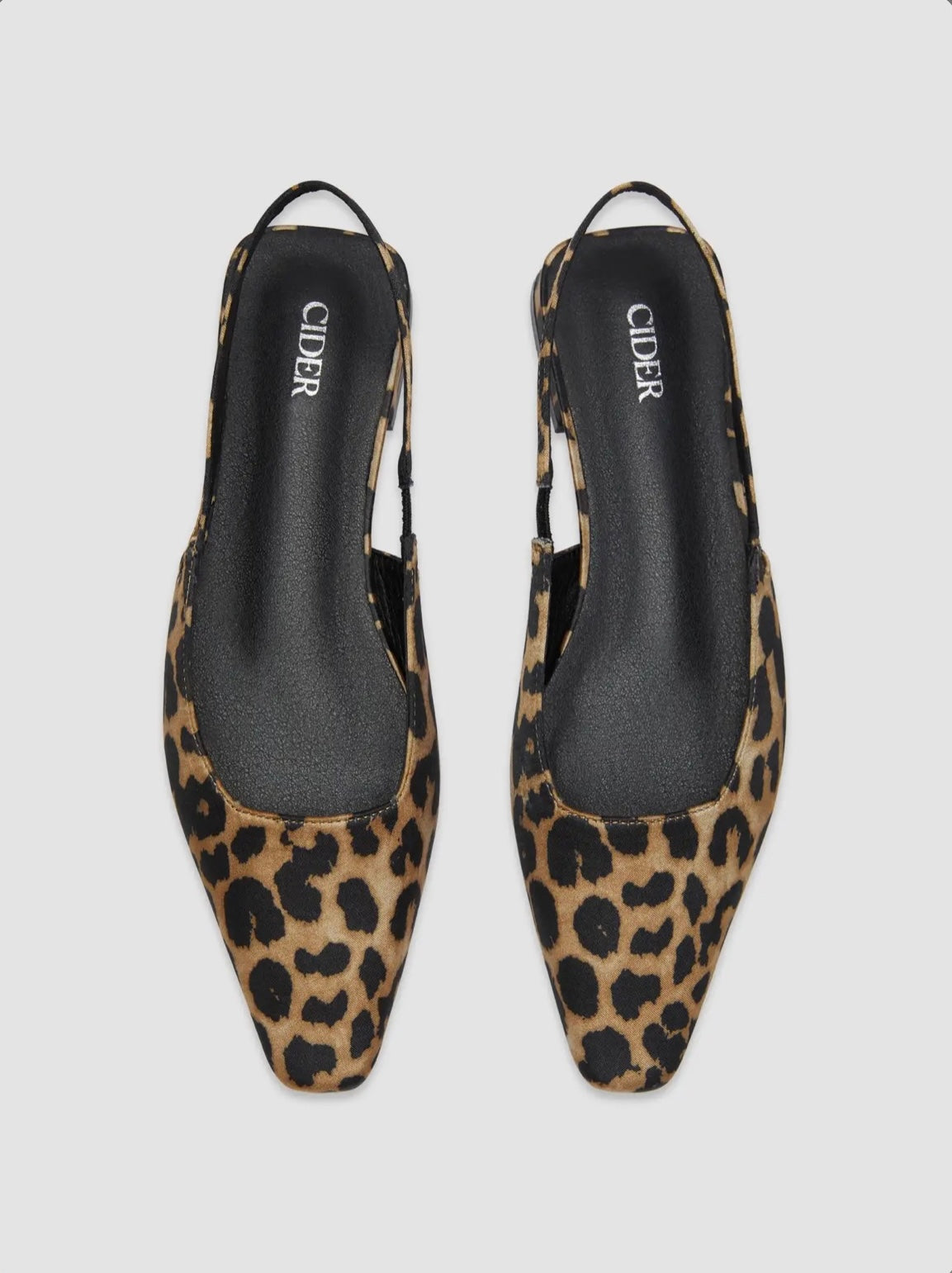 Flats à imprimés léopard slingback