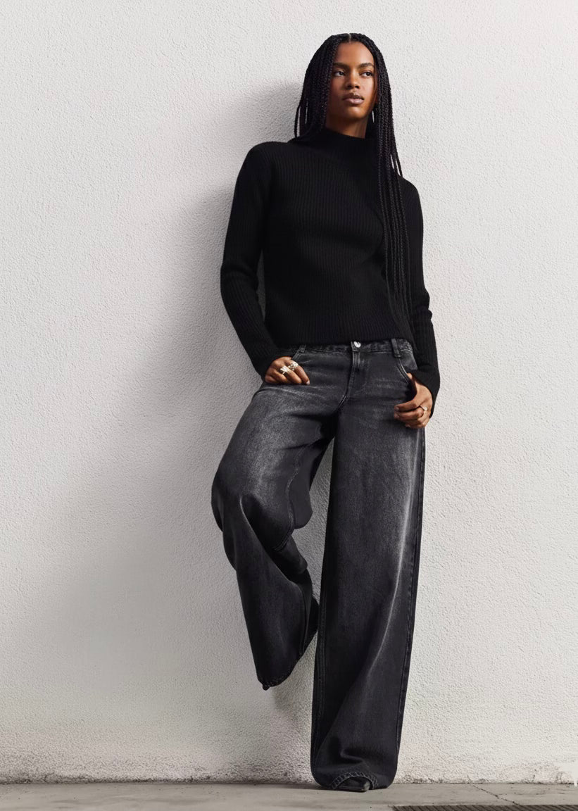 Jeans Wide Leg Taille Basse