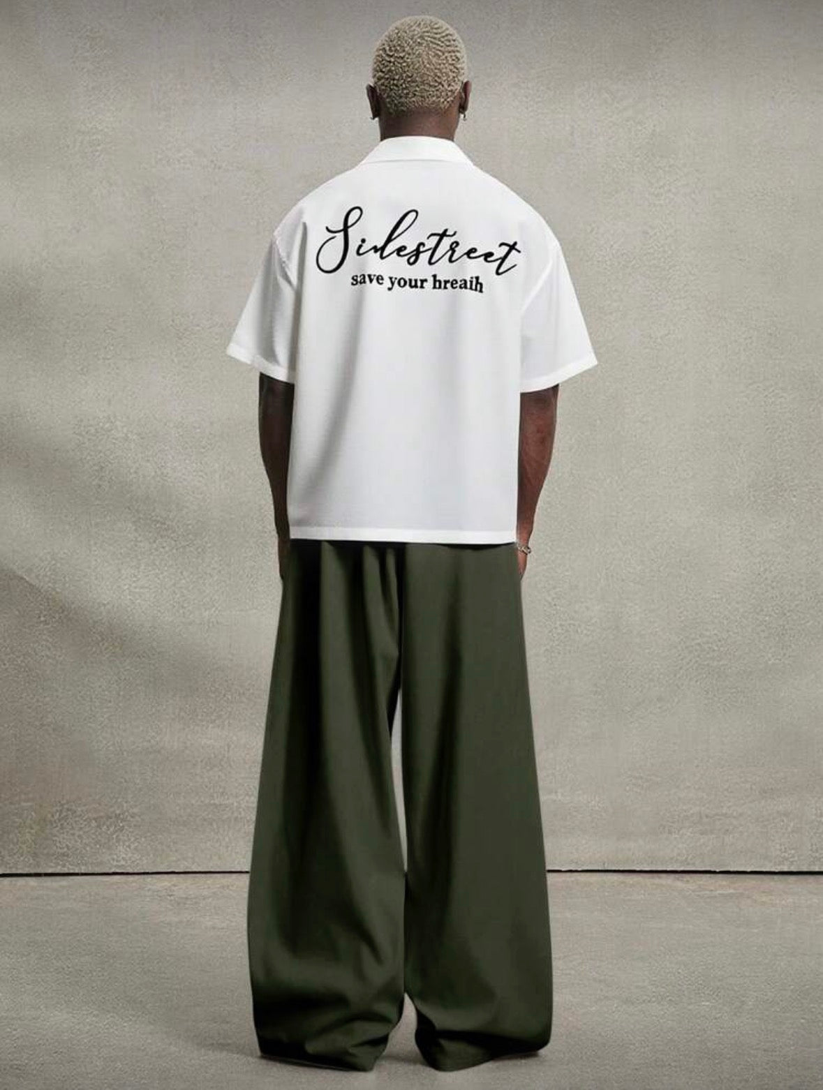 PAVTROS Men's Casual Solid Color Slant Pocket Loose Straight Leg Pants