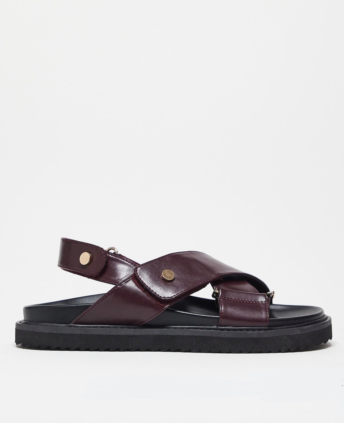 Sandales effet croco - bordeaux homme