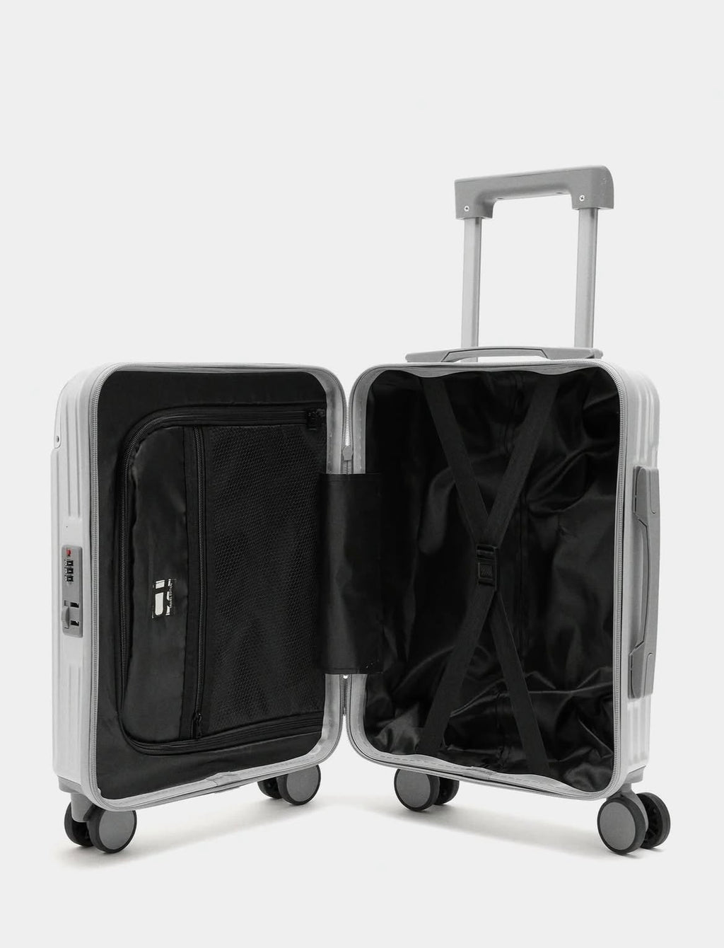 Valise à roulettes avec rayures S