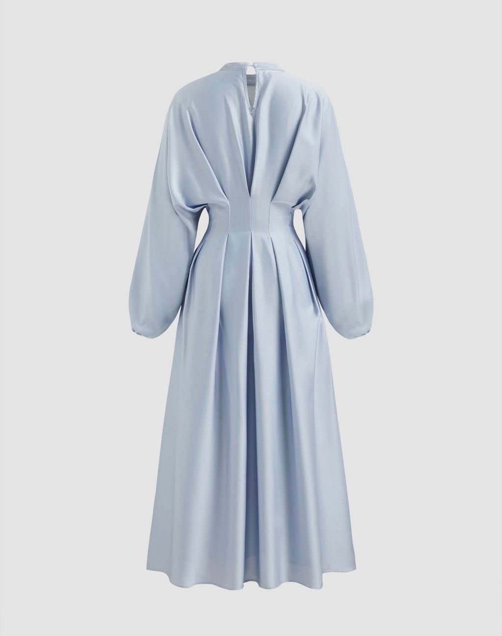 Cinched Waist Long Sleeve Maxi Dress