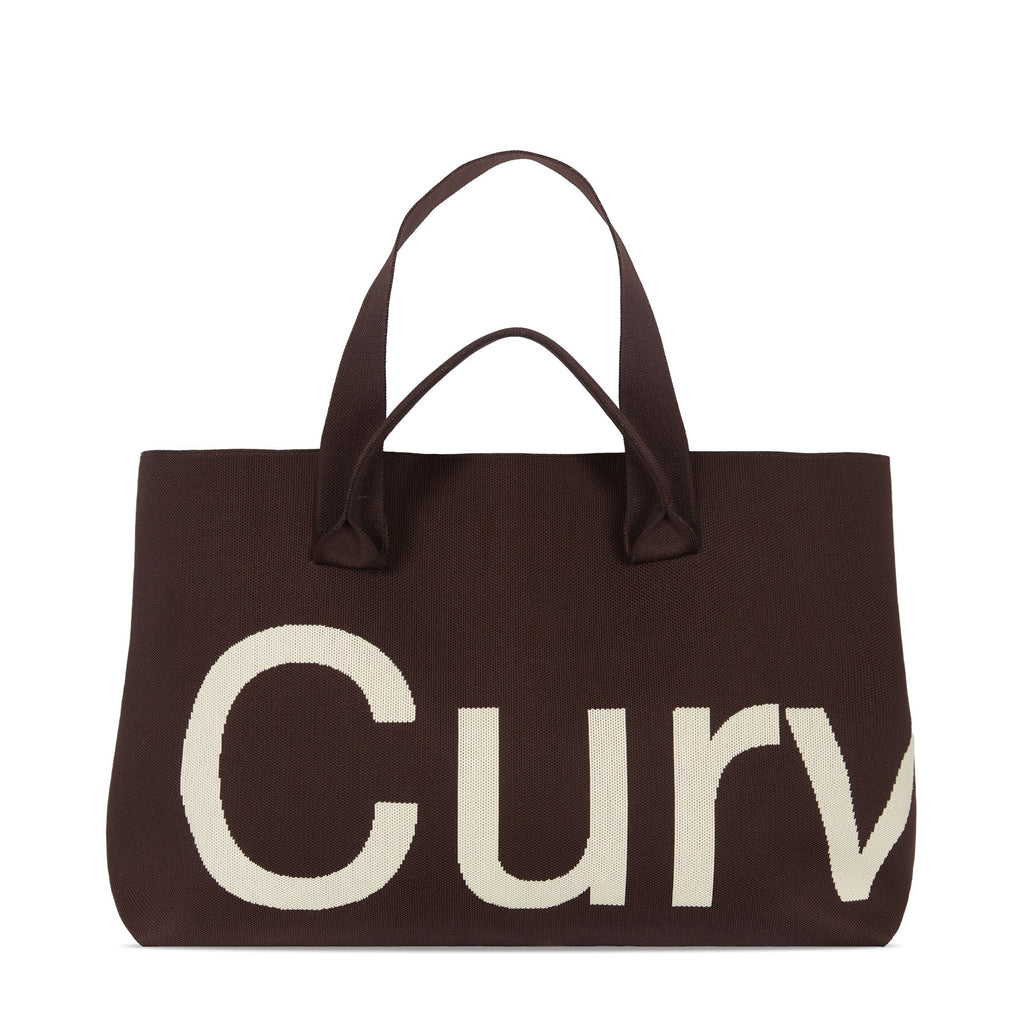 Curves Knit Tote (Chocolate)