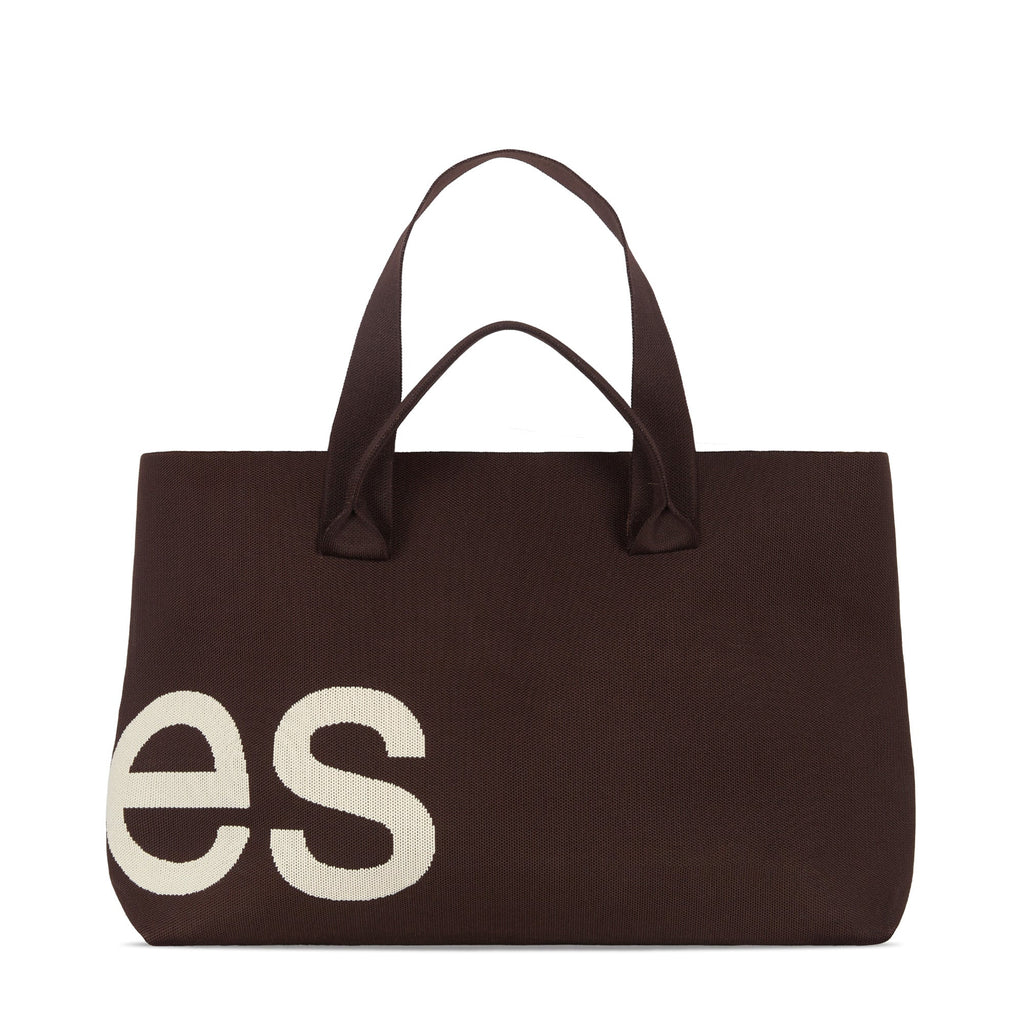 Curves Knit Tote (Chocolate)