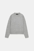 Soft Mesh Sweater With Round Neck And Long Sleeves