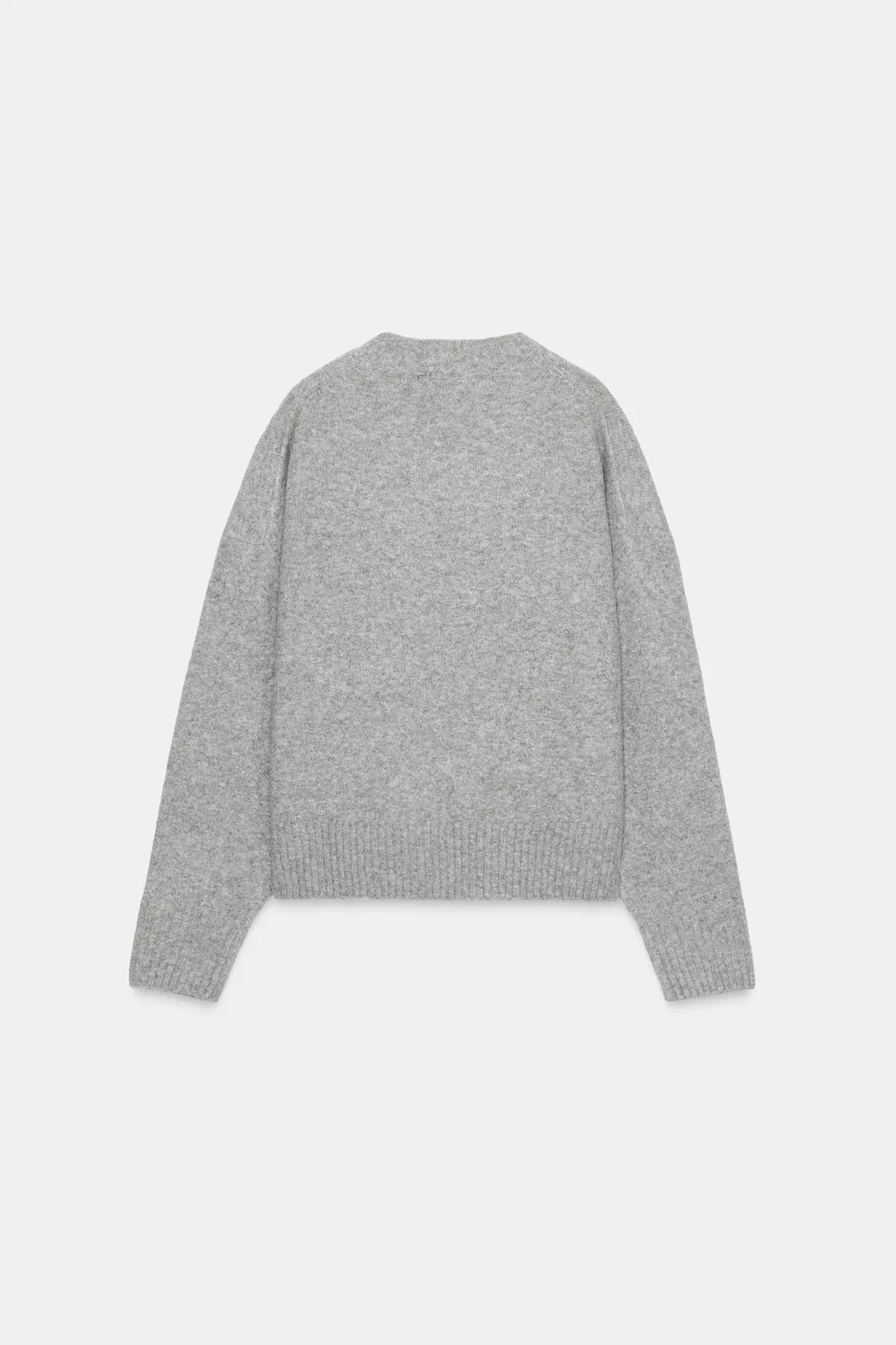 Soft Mesh Sweater With Round Neck And Long Sleeves